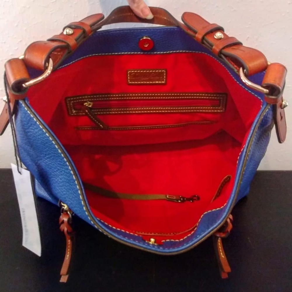 NEW! Dooney & Bourke French Blue Cooper Hobo Bag! - Picture 5 of 8